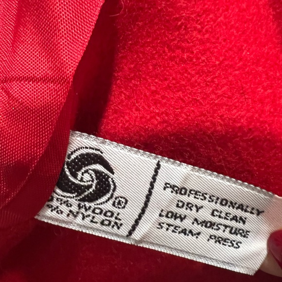 Long Red Wool Coat - Picture 7 of 7